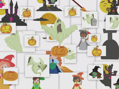 41 motifs de broderie machine : Éléments de l'Halloween